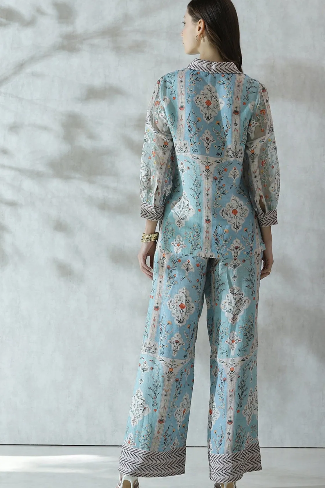 RANNA GILL Matching Sets-Aliza Blouse Blue