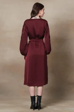 RANNA GILL Dresses-Bella Dress Oxblood