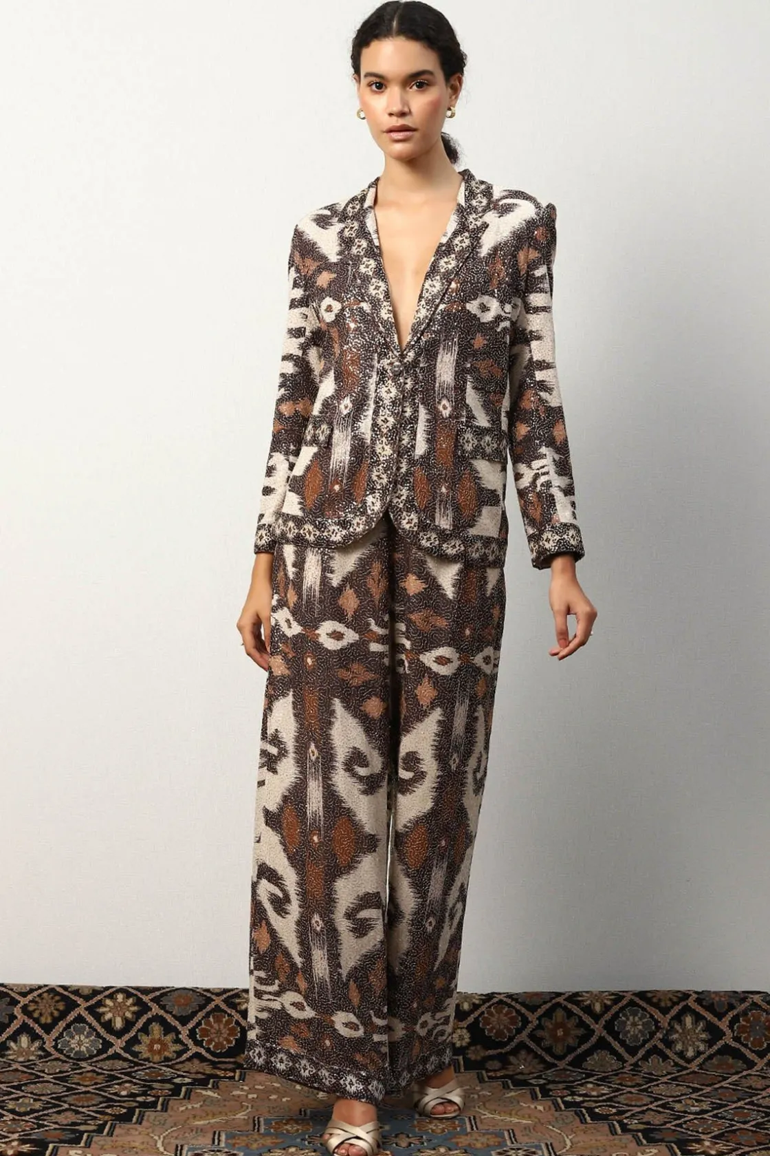 RANNA GILL Matching Sets-Blair Jacket Brown