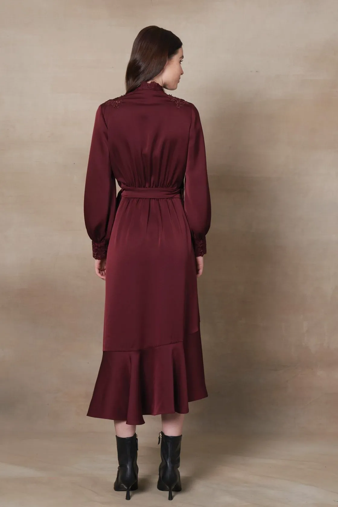 RANNA GILL Dresses-Bre Dress Oxblood