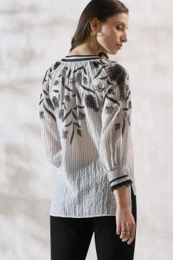 RANNA GILL Tops-Casie Blouse Black & White