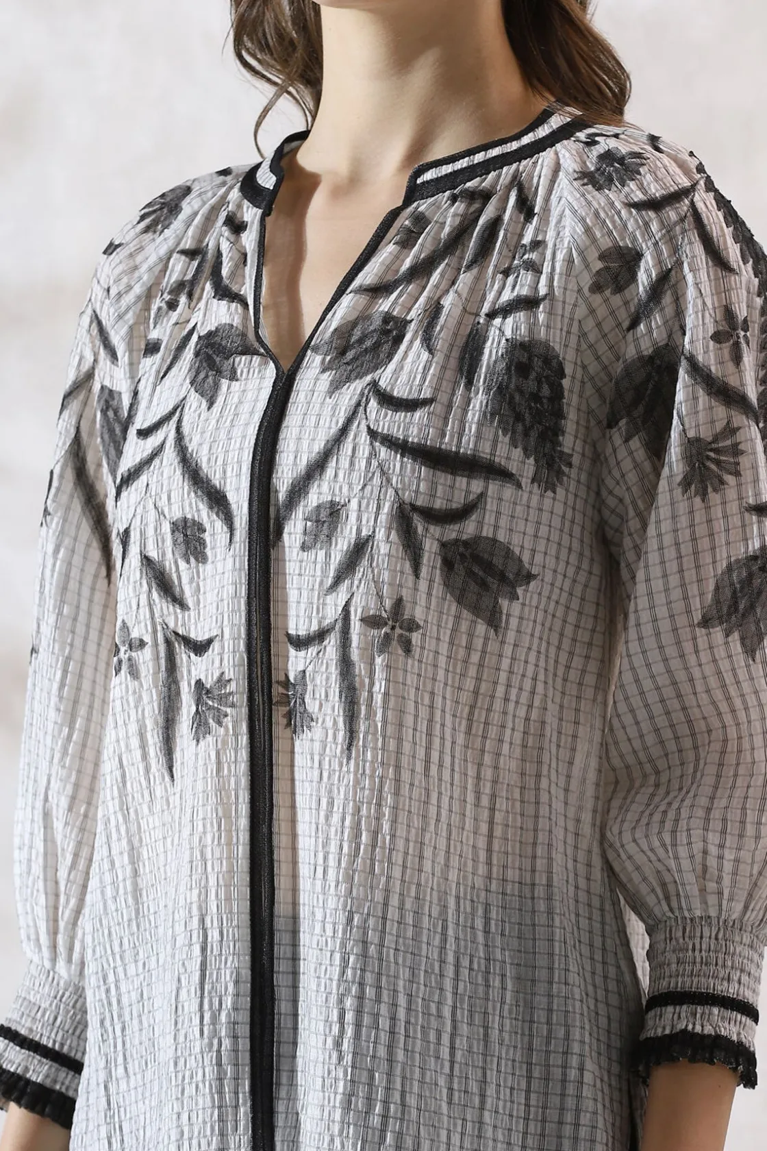 RANNA GILL Tops-Casie Blouse Black & White