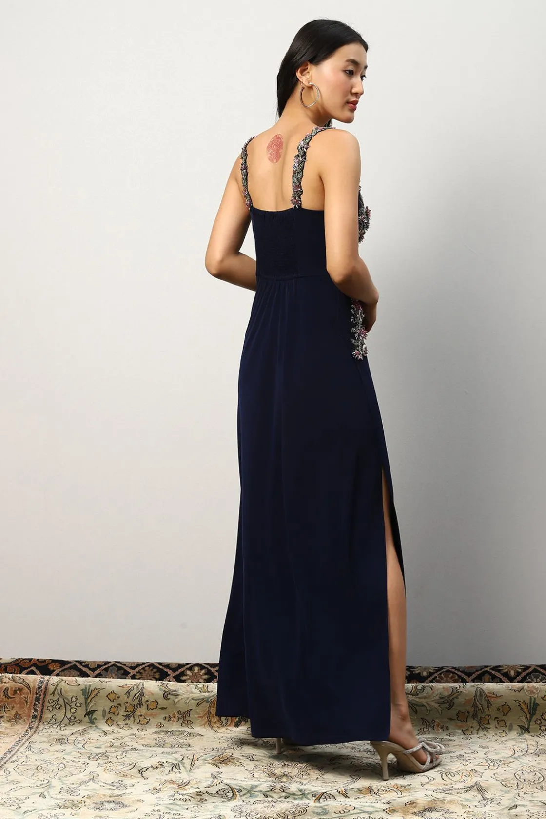 RANNA GILL Dresses-Eliana Gown Navy