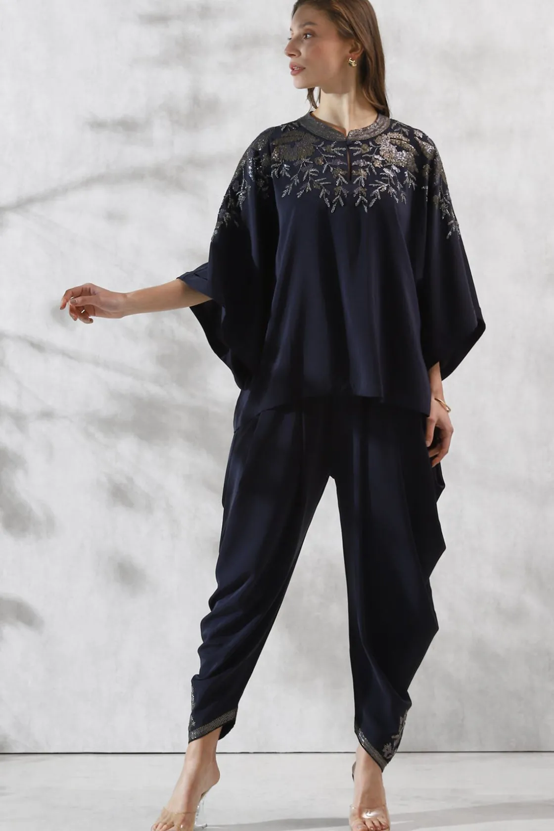 RANNA GILL Matching Sets-Emily Matching Set Navy Blue