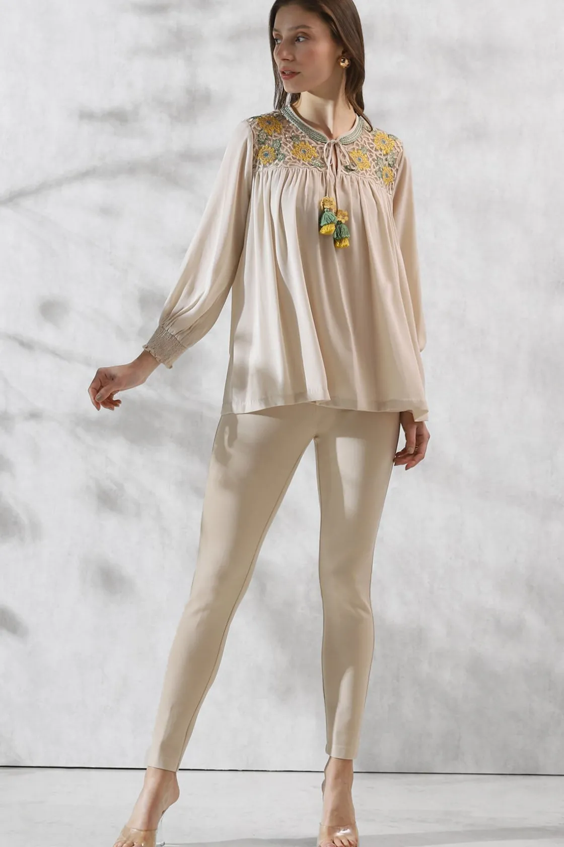 RANNA GILL Tops-Indya Blouse Birch