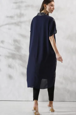RANNA GILL Tunics-Jenna Tunic Navy Blue