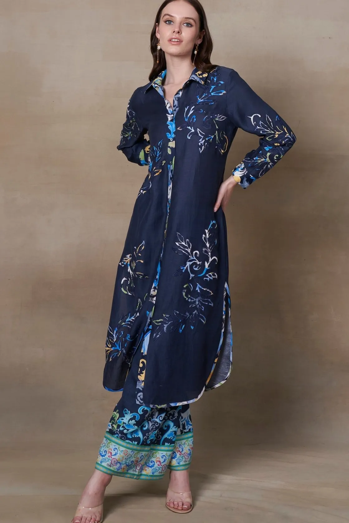 RANNA GILL Matching Sets-Kinsley Tunic Set Navy