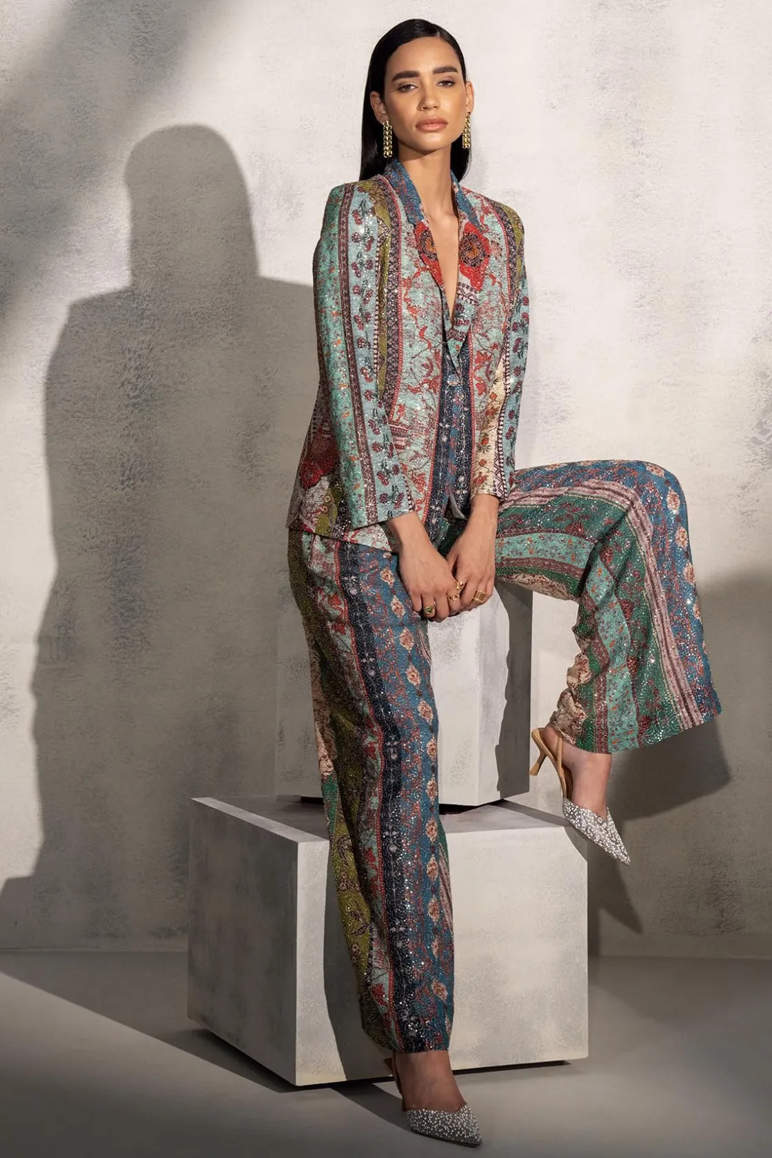 RANNA GILL Matching Sets-Koel Puri In Elsa Jacket Multi