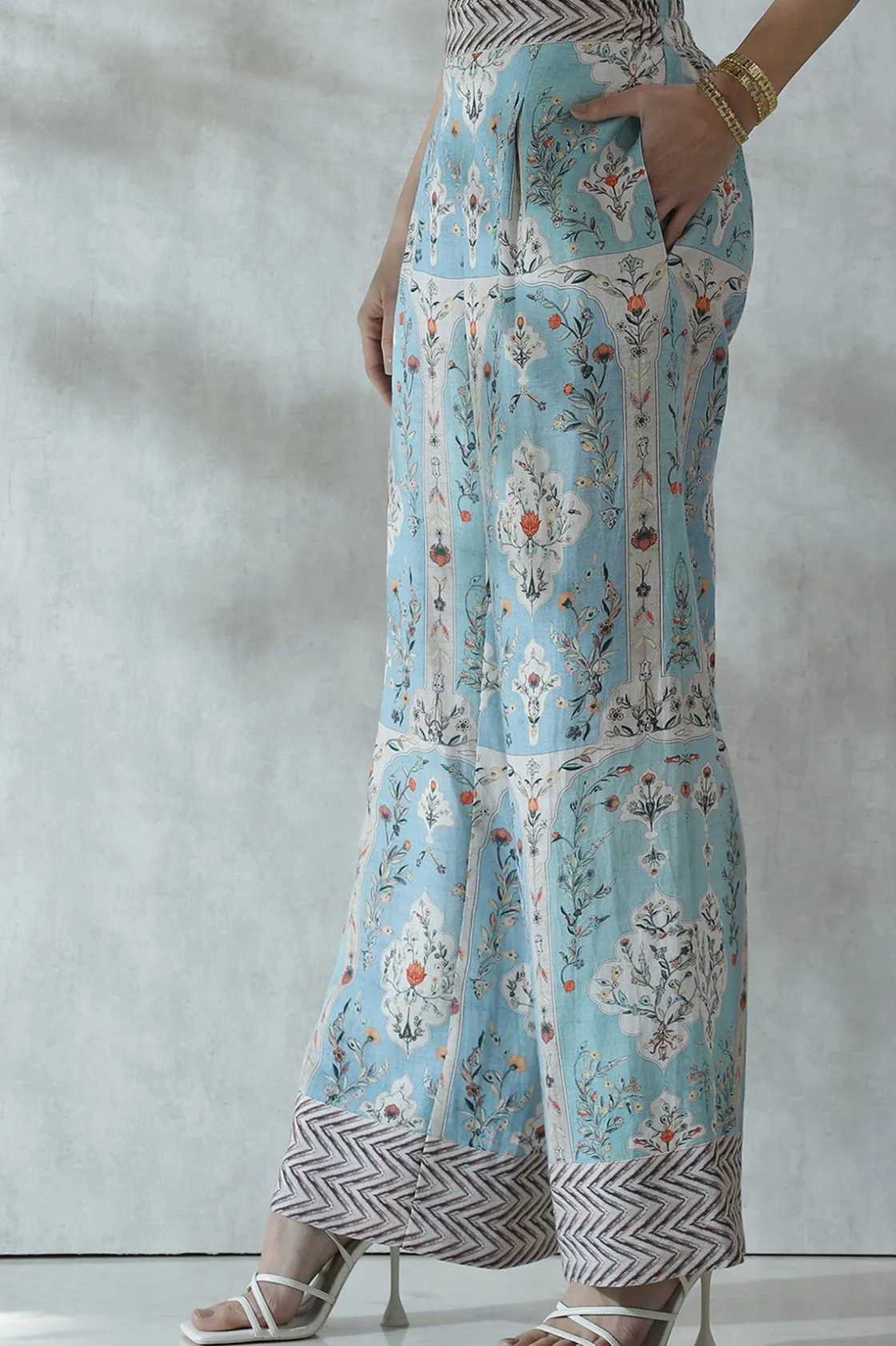 RANNA GILL Matching Sets-Louise Pant Blue