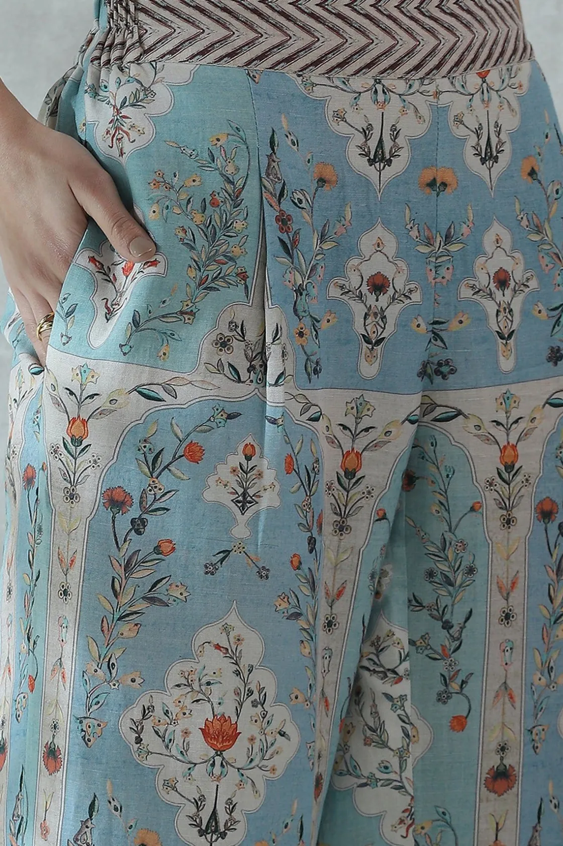 RANNA GILL Matching Sets-Louise Pant Blue