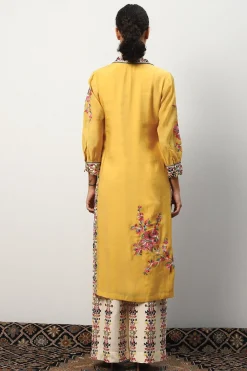 RANNA GILL Indian Tunic Sets-Maria Tunic Set Mustard