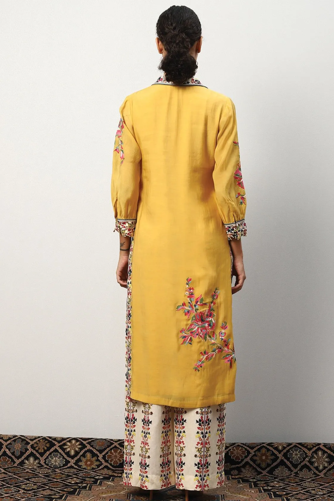 RANNA GILL Indian Tunic Sets-Maria Tunic Set Mustard