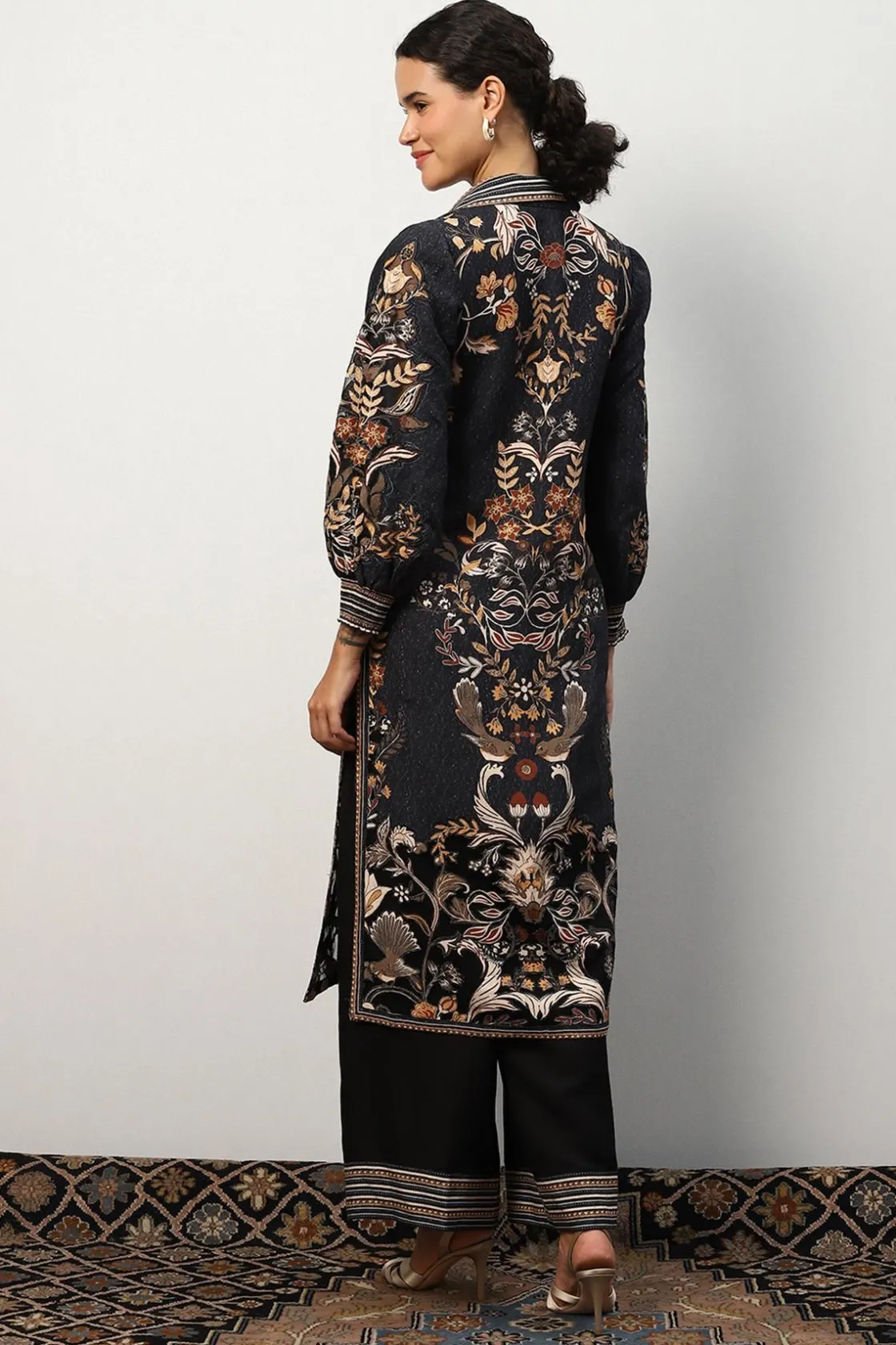 RANNA GILL Tunics-Mariana Tunic Set Black