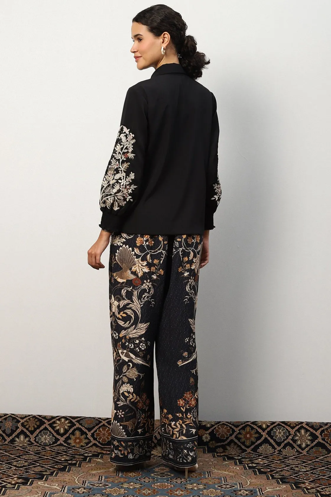 RANNA GILL Matching Sets-Molly Blouse Black