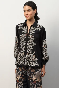 RANNA GILL Tops-Molly Blouse Black