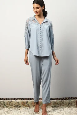 RANNA GILL Matching Sets-Nora Matching Set Sky Blue