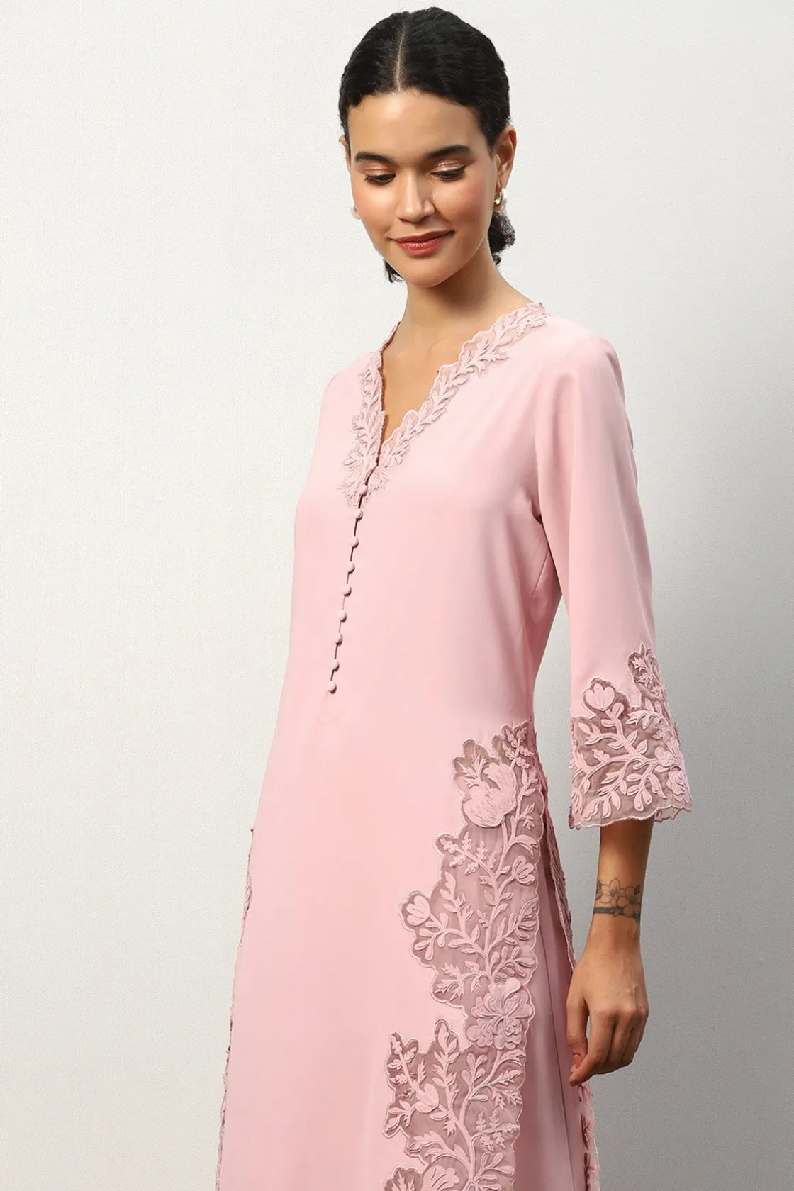 RANNA GILL Tops-Orchid Tunic Set Pink