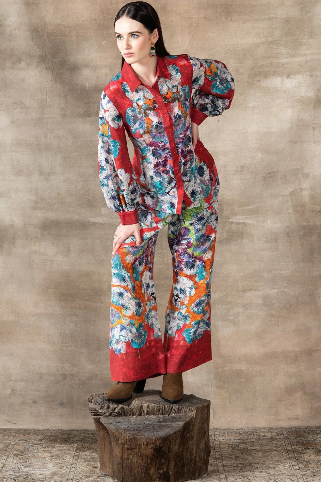 RANNA GILL Tops-Rubi Blouse Red