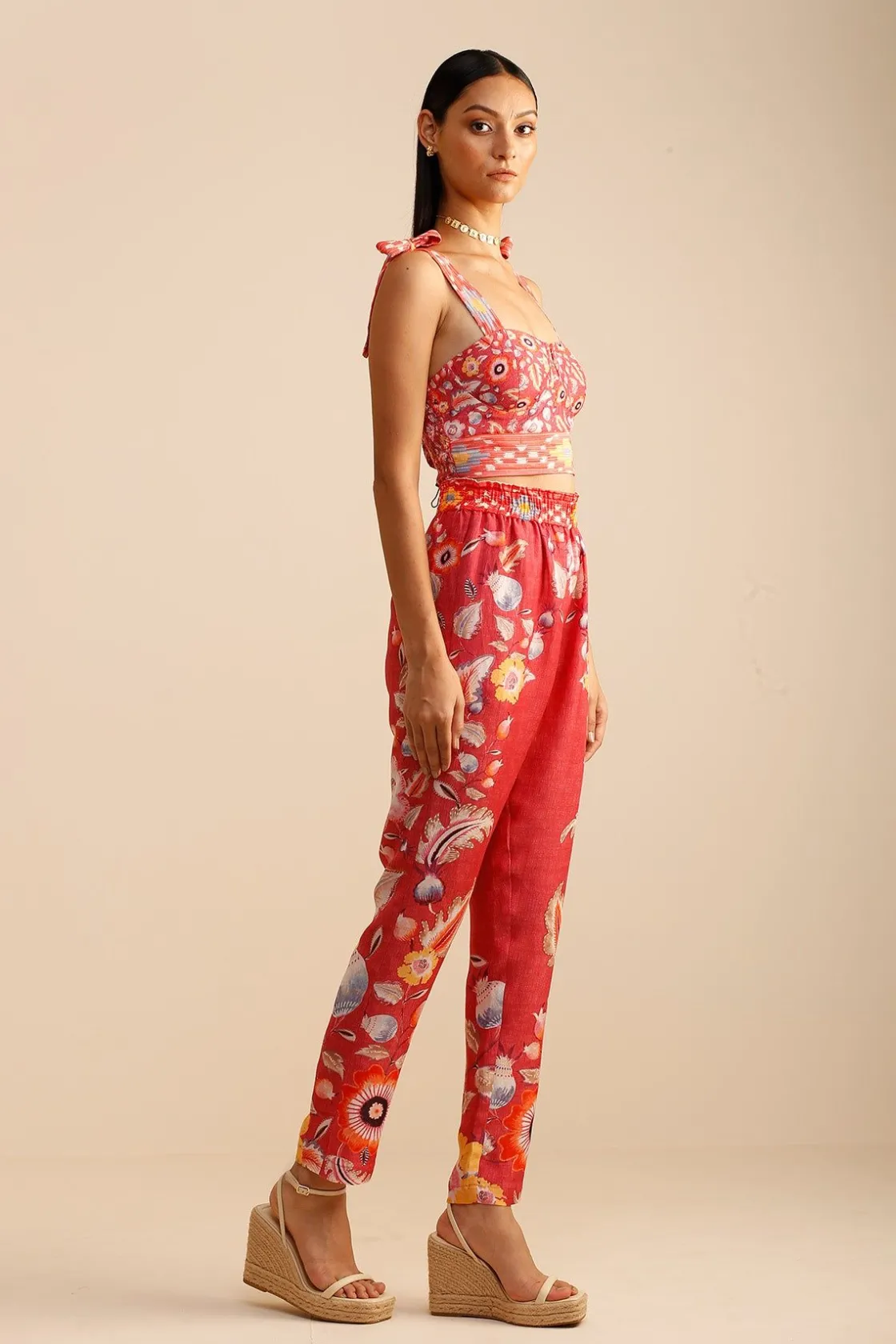 RANNA GILL Tops-Sasha Corset Coral
