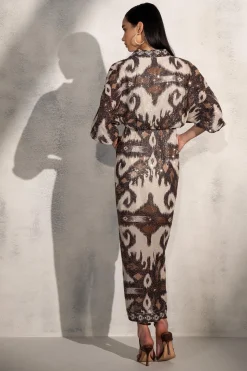 RANNA GILL Dresses-Stormi Dress Brown