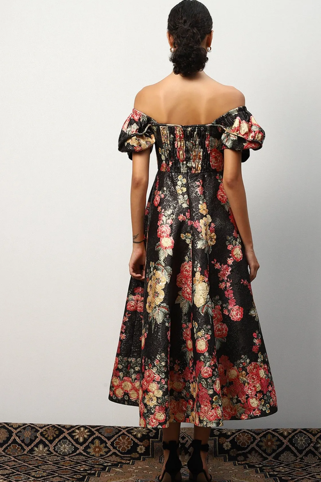 RANNA GILL Dresses-Teresa Off-Shoulder Midi Dress Multi