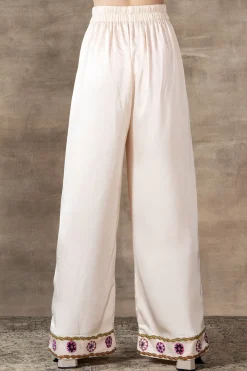 RANNA GILL Pants-Valencia Wide-Leg Pants Snow White